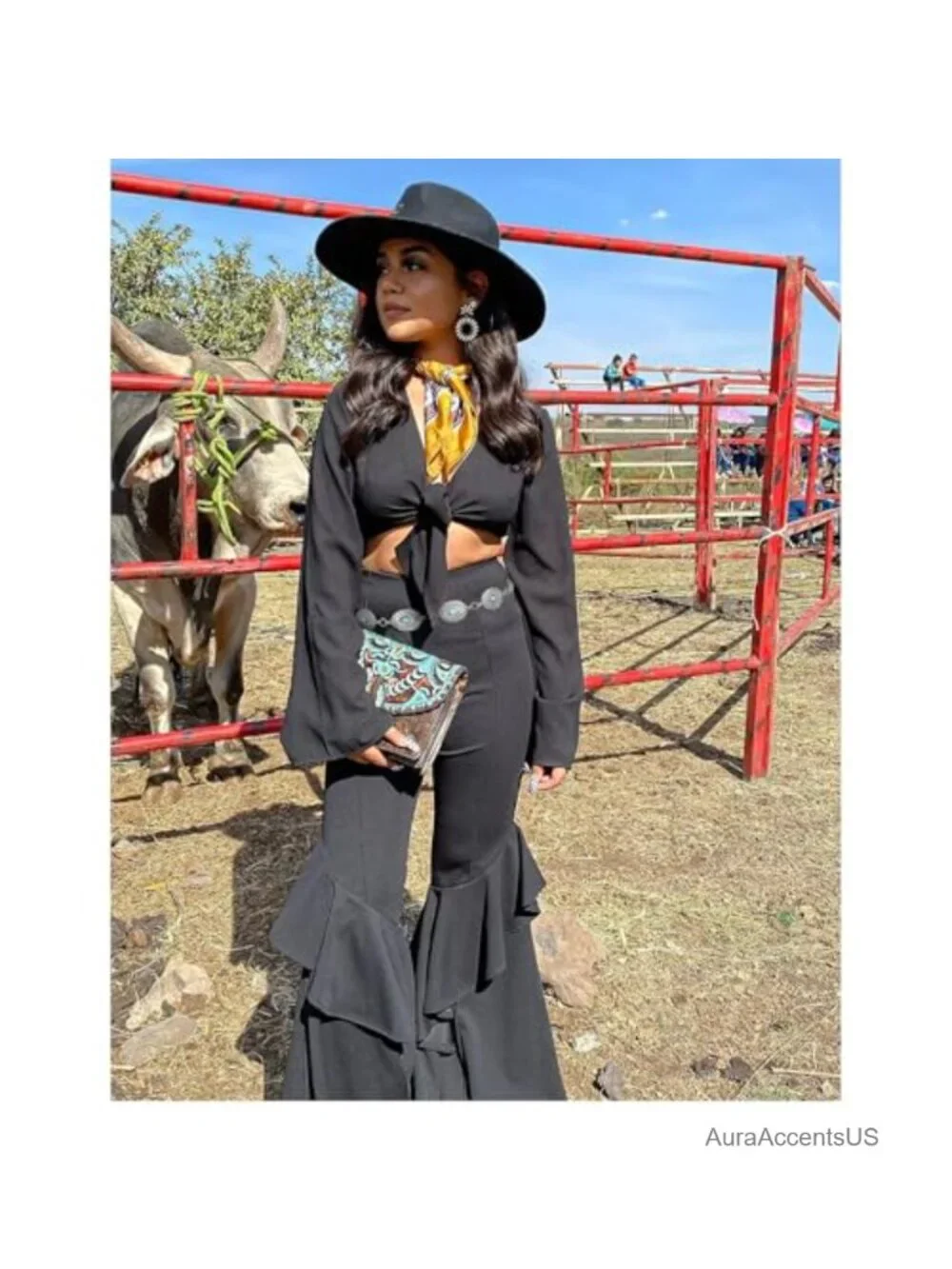 Boho Western Cowgirl Waist Chain Belt Metal Concho Adjustable